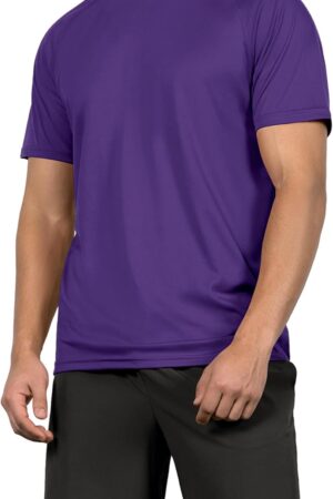 Men's Quick Dry Short Sleeve Shirts UPF 50+ Sun Protection SPF Athletic Tops Workout T-Shirts