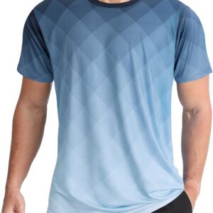 Men's Athletic T-Shirt Performance Gym Shirt Quick Dry Moisture Wicking Running Workout Short Sleeve Tops