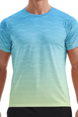 Men's Athletic T-Shirts Quick Dry Running Workout Shirts Short Sleeve Activewear Crew Neck Gym Tee Tops