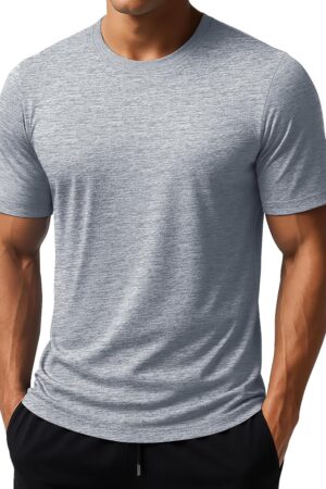 Men's Short Sleeve Sun Protection Shirts Quick Dry Athletic T-Shirts Hiking Running Workout Gym Rash Guard